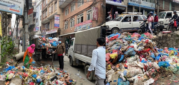 वडाध्यक्षले उठाउन थाले काठमाडौं-१६ का फोहोर