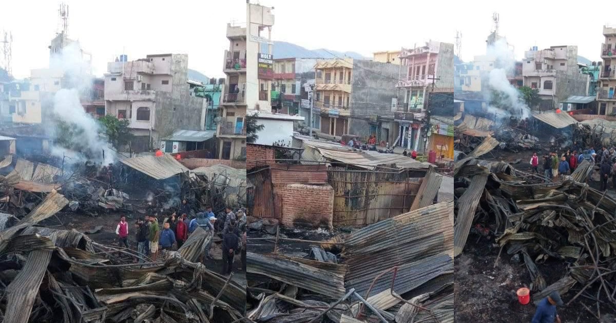 घोराहीमा रहेका तीन फर्निचर उद्योगमा भिषण आगलागी, २ करोड बढिको क्षति