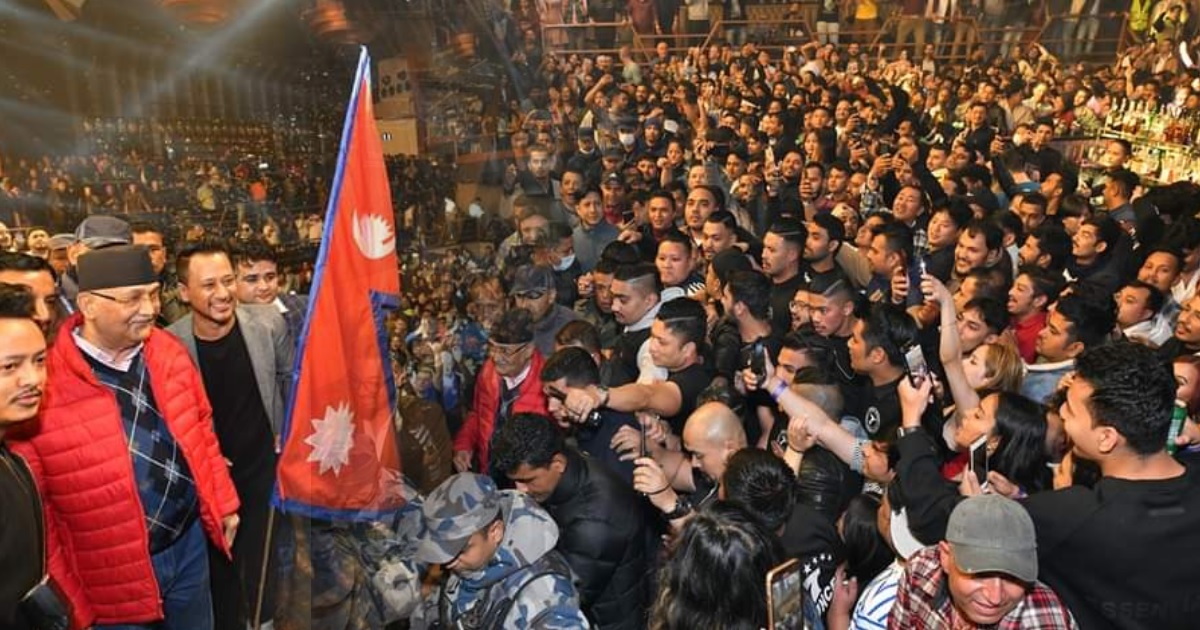मध्यराति ठमेल स्थित नाइट क्लबमा केपी ओली अचानक पुगेपछि