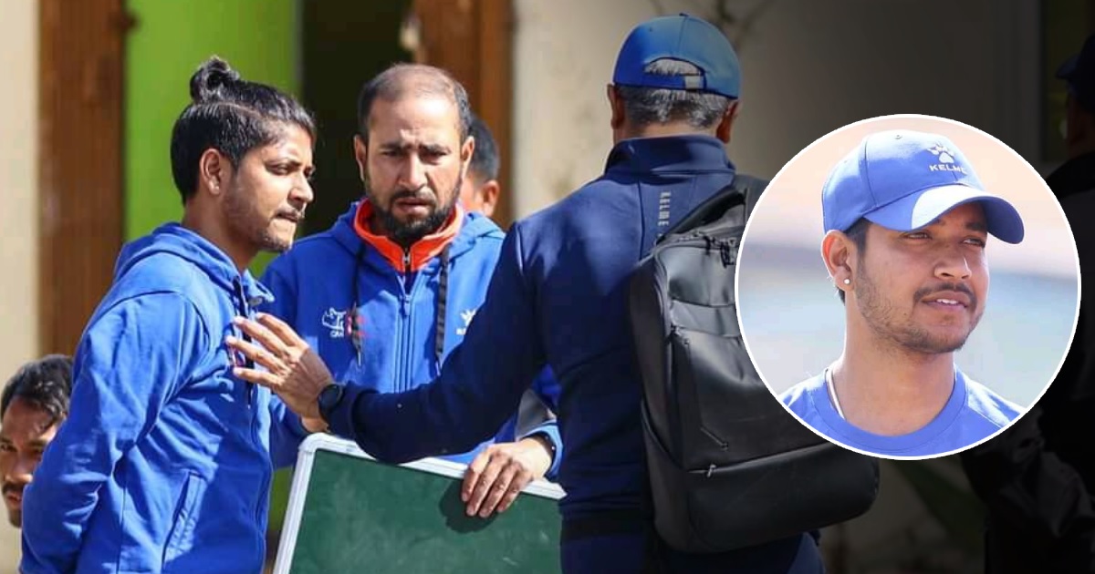 मलिन अनुहारसहित सन्दीप लामिछाने मैदानमा फर्किए, अनुहारमा मुस्कान देखिएन